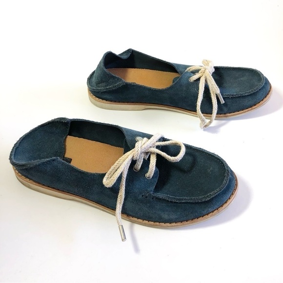 OluKai Moku Blue Suede Loafer - Picture 1 of 15